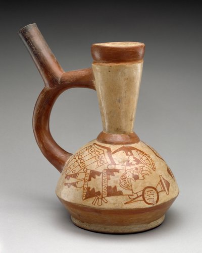 Jar with Two Owl Warriors, 400-600 by Moche